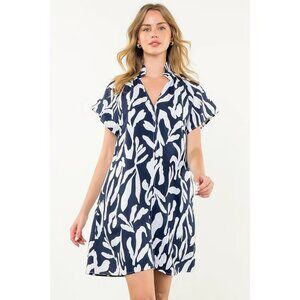 Flutter Sleeve Print Dress